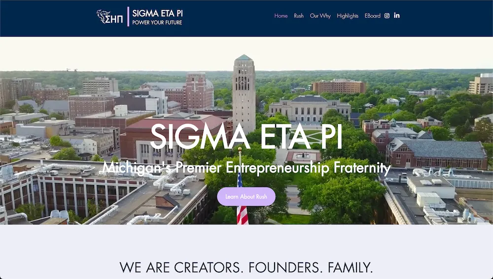 A screenshot of https://www.sepi-umich.com/